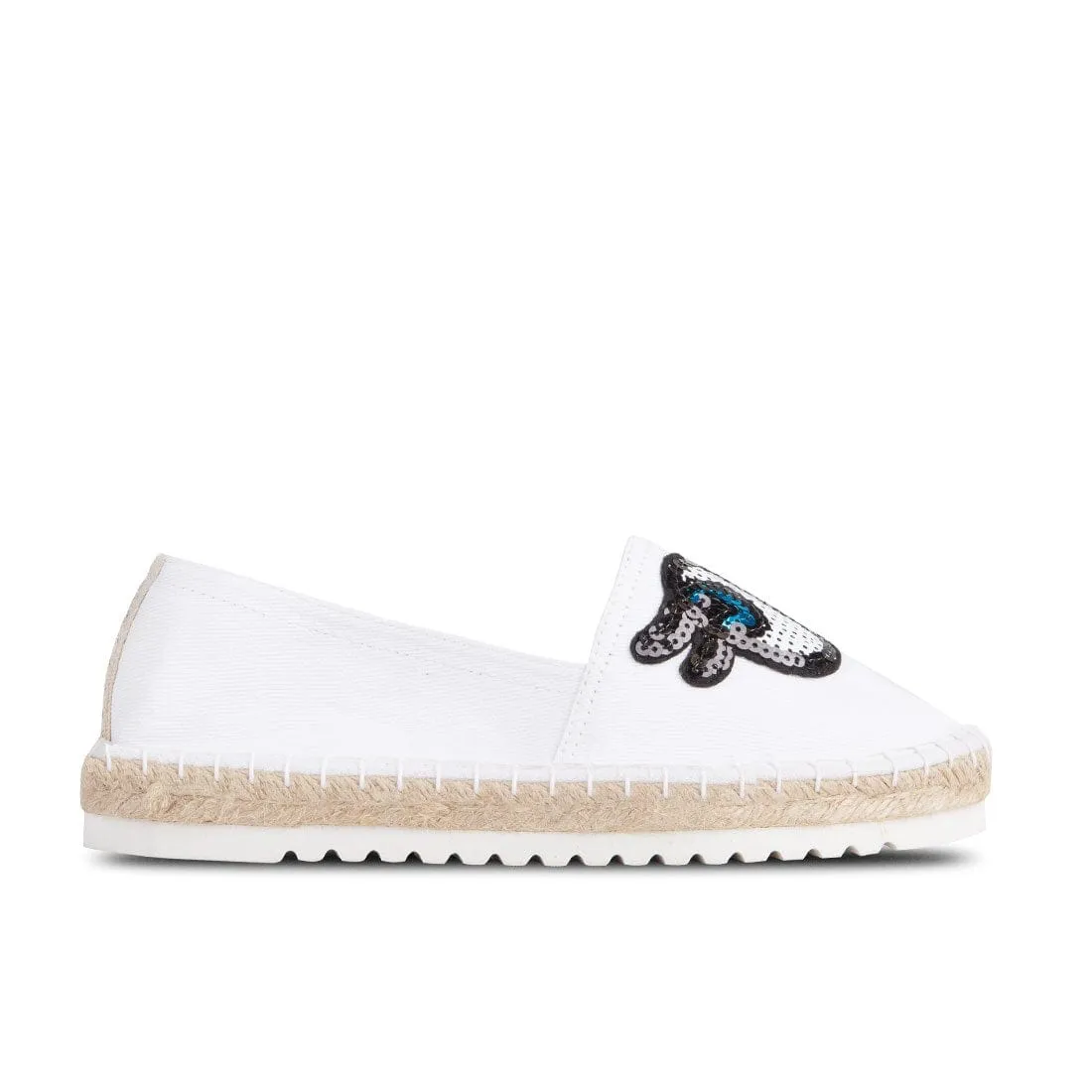 Espadrilles Kea White Sequin Patches
