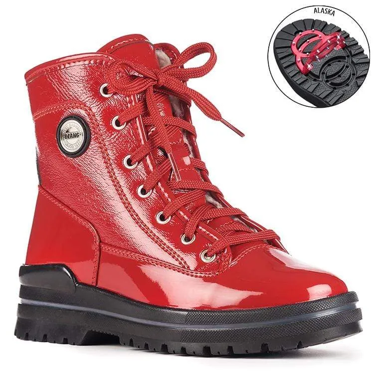 Olang Women's Sound Winter Boots- Red Patent