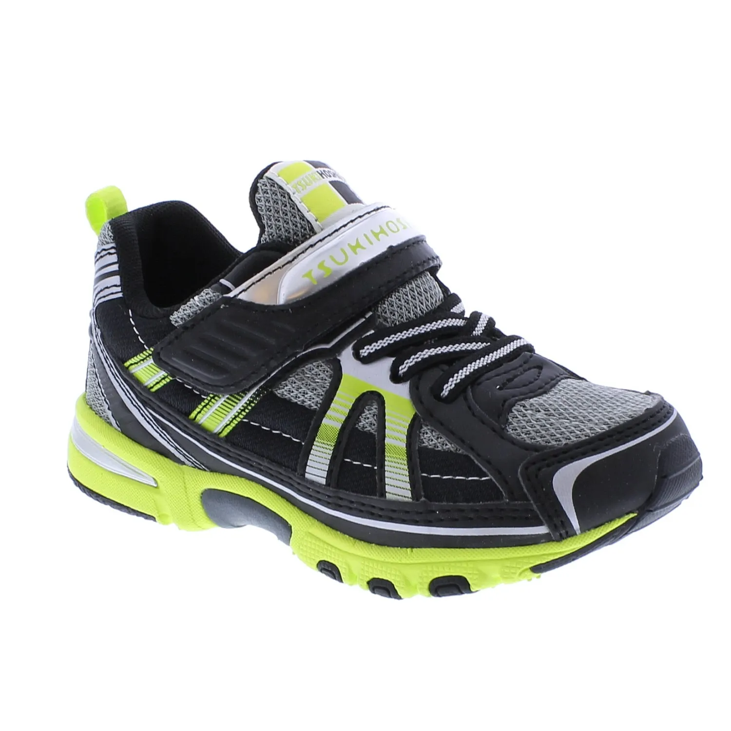 Tsukihoshi Storm | Black/Lime Kids Sneakers